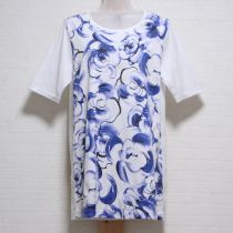 白カメリアペイントTシャツ【4(11号)】
