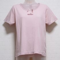 ピンクロゴ刺繍Tシャツ【M】