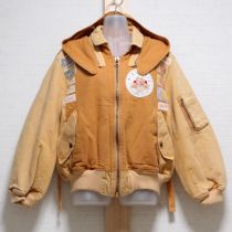 オレンジ系デニムゼッケンブルゾン