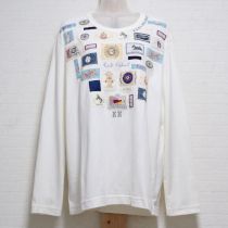 白パッチラベルコレクションTシャツ【4(L)】
