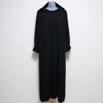 黒ロングニットフード付きワンピース【3(9号)】