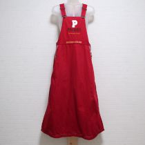 赤ロゴ刺繍サロペットスカート