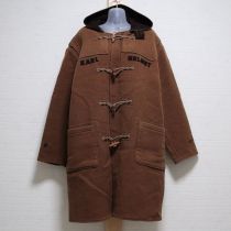 ベージュロゴパッチダッフルコート【M】