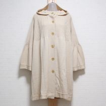 生成フード付きロングカーディガン