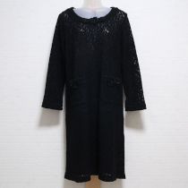 黒モチーフ付きレースワンピース【11号】