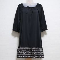 黒レースプリントポリカットソーチュニック