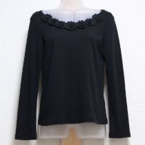 黒花モチーフカットソー【9号】