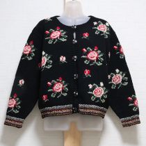 黒薔薇編込みカーディガン