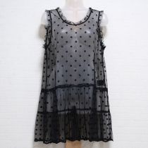 黒水玉チュールオーバーチュニック