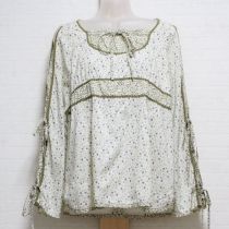 生成系蔓薔薇レースアップ使いブラウス