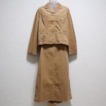 ベージュコーデュロイスーツ【L】