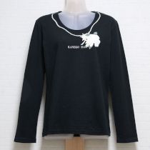 黒くちなしパール長Tシャツ