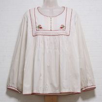 生成苺刺繍チュニックブラウス