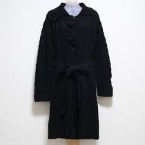 黒モチーフ付きロングカーディガン【9号】