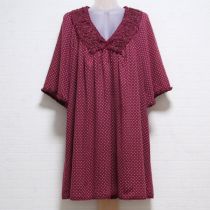 ボルドー水玉フリル使いチュニック【9号】