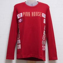 赤ワッペン長Tシャツ