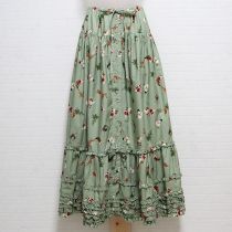 薄荷クリスマスプリントスカート