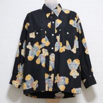 黒ヒッコリーくまボタンダウンシャツ