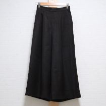 こげ茶エコレザータックフレアパンツ【3(9号)】