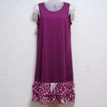 パープル系くちなし裾フリルチュニック【9号】