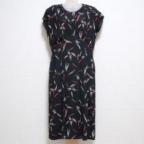黒つばめ柄縮緬ワンピース