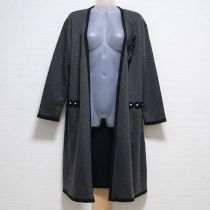 グレーコサージュ付きリバーシブルカットソーカーディガン【3(9号)】