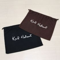 黒×茶ロゴ巾着2枚セット