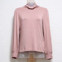 ピンクレース使いハイネックカットソー【3(M)】