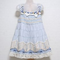 サックスブルーベリーモチーフローンチュニック