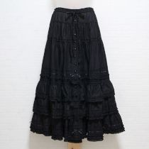 黒段々フリルローンスカート