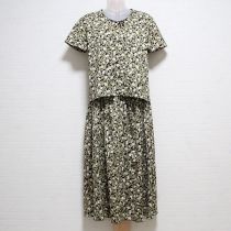 こげ茶白つめ草カットソー上下