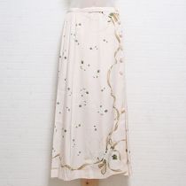 生成くちなしとパールポリプリーツスカートストール付き