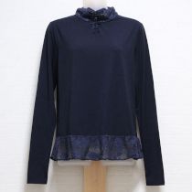 ネイビーレース使いカットソー【9号】