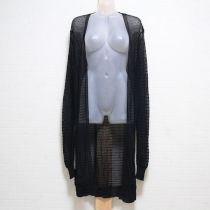 黒薄手ロングカーディガン