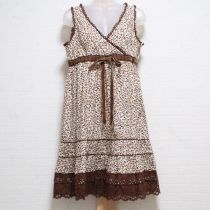 茶系レース使いレオパードチュニック