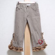 茶系ハート刺繍パンツ【S】