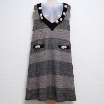 黒×ピンクボーダーニットチュニック【9号】