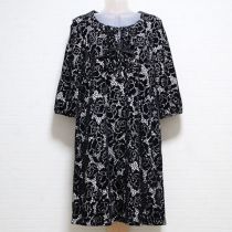 黒花フロッキーチュニック【9号】