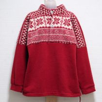 赤ノルディックフリースプルオーバー