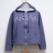 ミックス紺ロゴ刺繍パッチパーカー