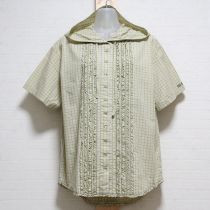 薄荷系オリチェフード付きブラウス【L】