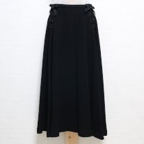黒レースアップリボンスカート