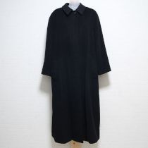 黒アンゴラ混ロングコート