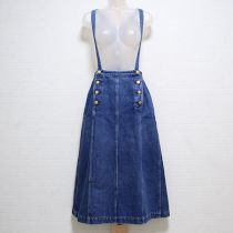 紺デニム吊スカート