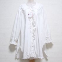 白レース使い【P】刺繍チュニックブラウス