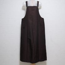 こげ茶ロゴ刺繍ジャンパースカート【M】