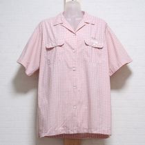 ピンクギンガムシャツ【L】