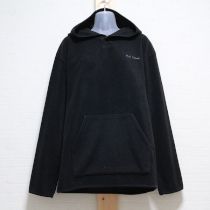 黒フード付きフリースプルオーバー【L】