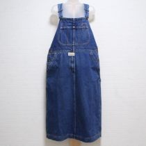 紺デニムサロペットスカート