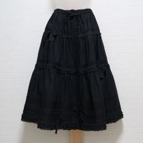 黒コットンレース使いリボンスカート